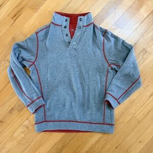 EUC Tommy Bahama Mens Reversible Sweater Rust and Grey Two Tone Size M